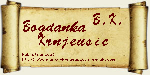 Bogdanka Krnjeušić vizit kartica